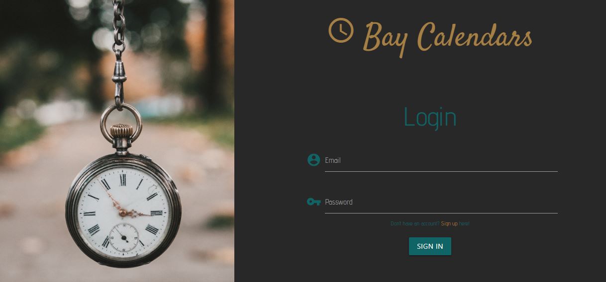 bay calendars screenshot